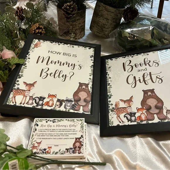 Woodland Themee Baby Shower Decor and Games